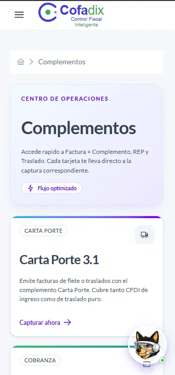 Facturación móvil Cofadix